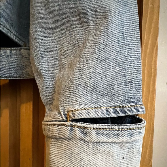 LNDN Medium Wash Denim Jacket with Cut Outs - Picture 3 of 7